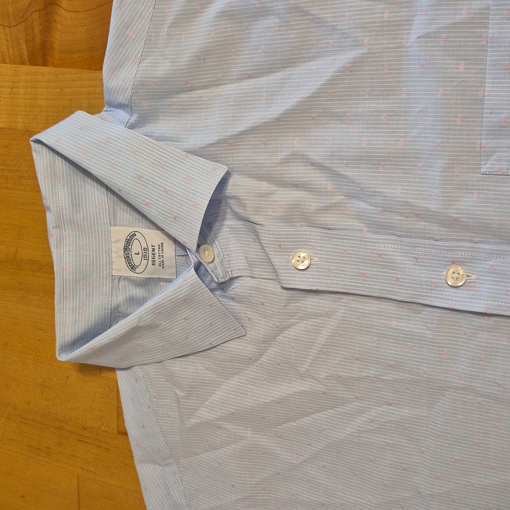 Brooks Brother Blue & Pink Long Sleeve Button Up Shirt - Picture 2 of 9